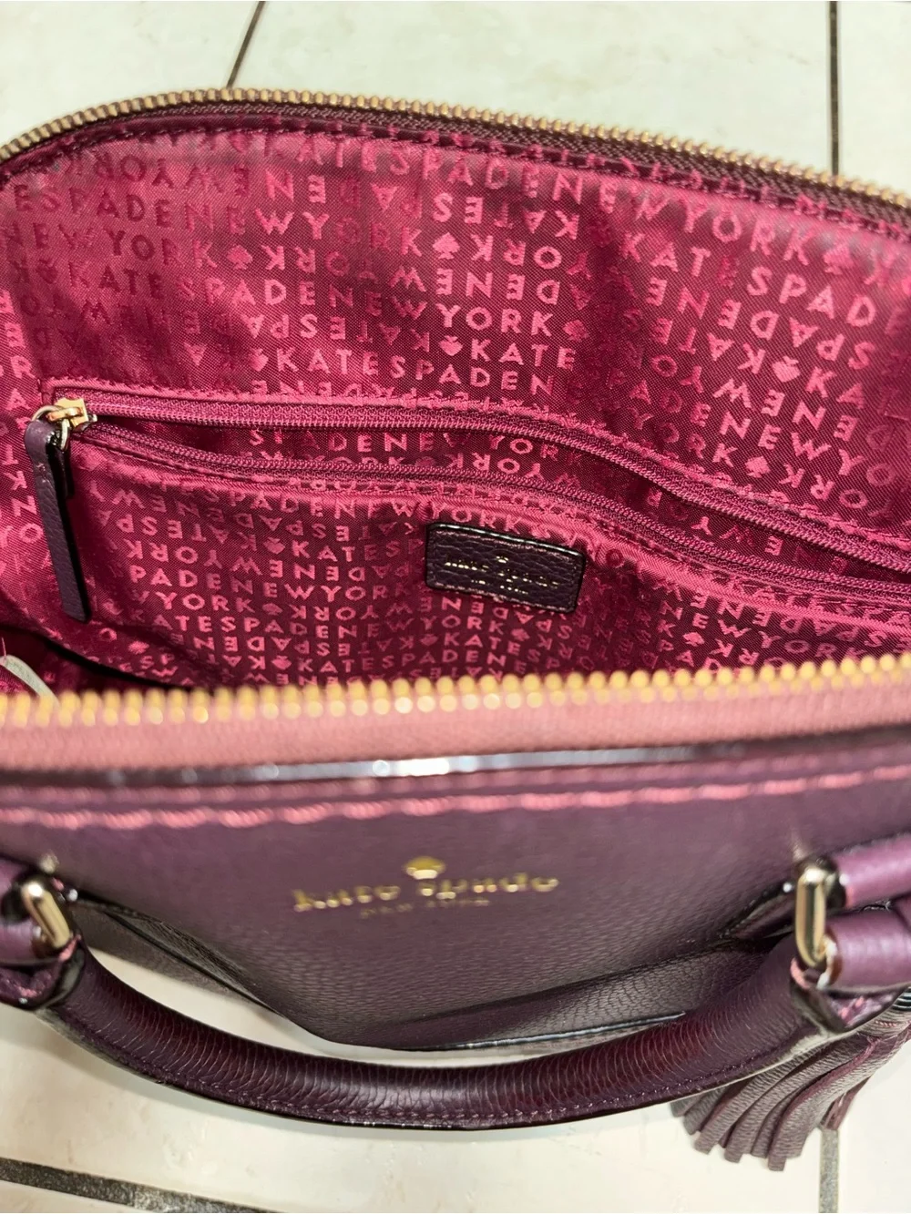 kate spade Leather purse/satchel + matching wallet